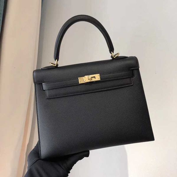 

aher max handheld herme designer bags 2023 new h 25cm leather women one shoulder hand palm