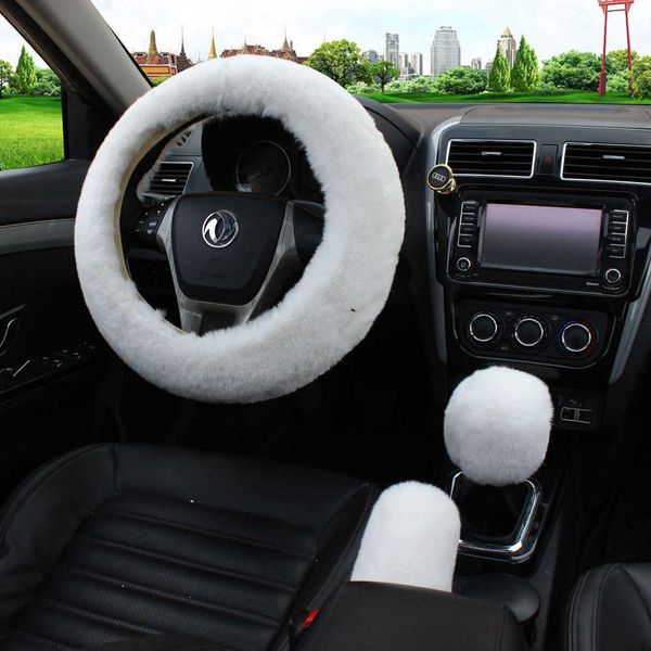 

steering wheel covers winter warm car steering wheel cover universal artificial mink hair auto steering wheel cover handbrake gear cover sof
