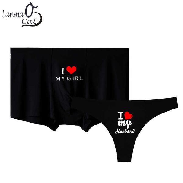 

briefs panties seamless underwear for couples thongs men boxer shorts lover cute panty couples comfortable underpants big plus size t221108, Red;black