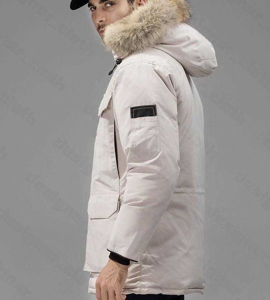 

men's down parkas canadian parka coats mens designer jackets veste homme winter jassen puffer big fur hoody apparel fourrure outerwear, Black