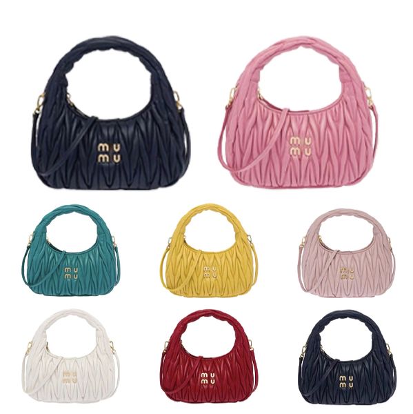 

luxury designer miui underarm bag womens mens crossbody hobo genuine leather bowl purse and handbag fashion shoulder bag wholesale clutch to