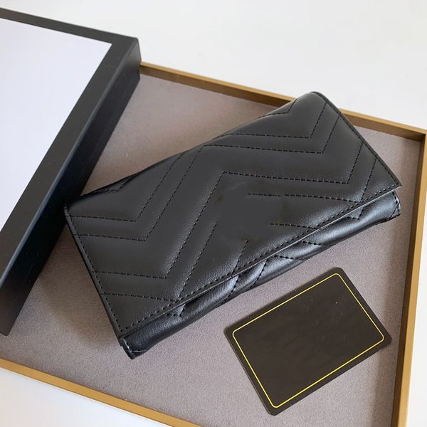 

black double gold letter long women designer wallet 3 fold with cover filosophy recommend leather wallets, Red;black