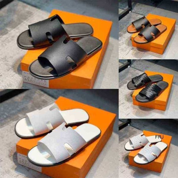 

designer herme slippers sandal classic men oran heritage calfskin sandals flat flip fl original, Black