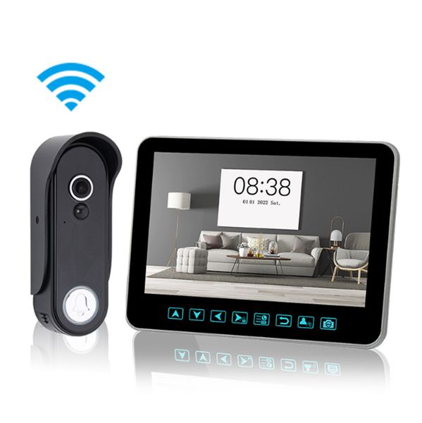 

smart 7inch wireless video doorbell for home indoor monitor motion detection wif doorbell one to more system unit
