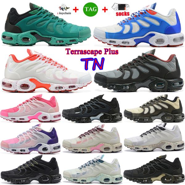 

men women tn terrascape plus running shoes mens runner sneaker sports shoe all black trainer womens pink trainers white blue red grey 8989 d