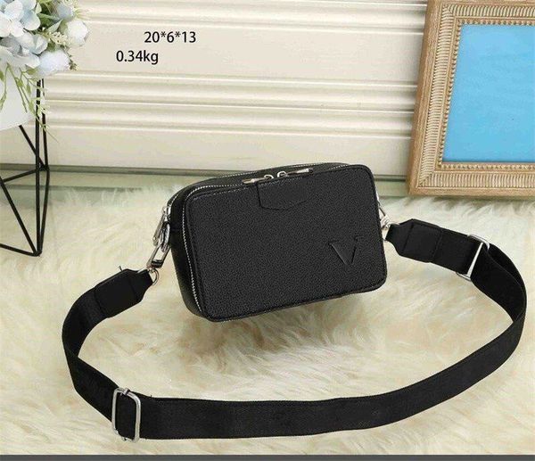 

versatile alpha wearable designer wallet men bag black pu leather card slots flap huge capacity cross body shoulder handbag messenger camera