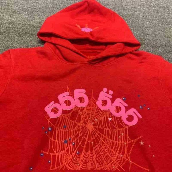 

sp5der 555555 hoodie hip hop foaming printing men women 1 1 555555 sweatshirts set, Black