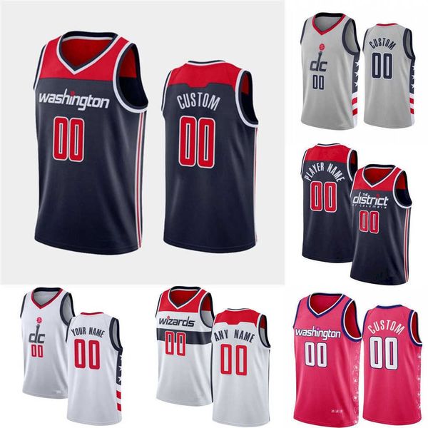 

basketball jerseys men women youth washington''wizards''custom 8 rui hachimura 3 bradley beal 6 kristaps porzingis 22 mo, Black;red