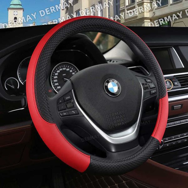 

steering wheel covers pu leather universal car steering-wheel cover 38cm car-styling sport auto steering wheel covers anti-slip automotive a