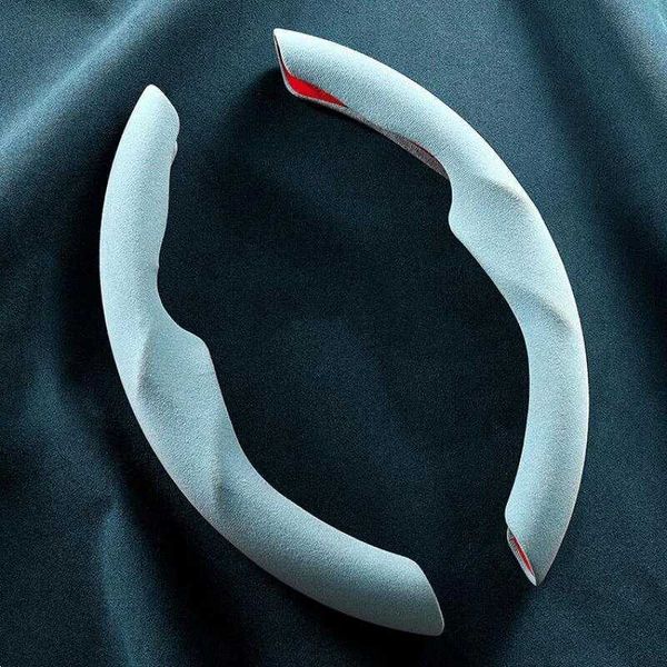 

steering wheel covers steering wheels cover for tesla model 3 model y suede non-slip car decor for model3 suede breathable protection 38cm 2