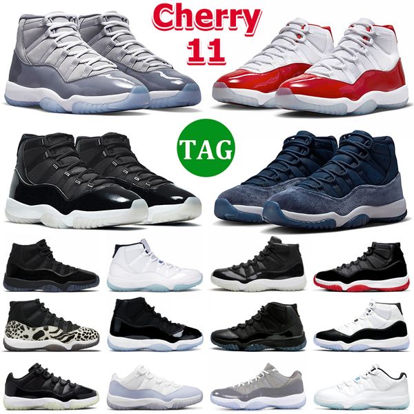 

jumpmans 11 basketball shoes men women 11s cherry cool grey midnight navy jubilee space jam concord bred low 72- mens trainers outdoor, Black