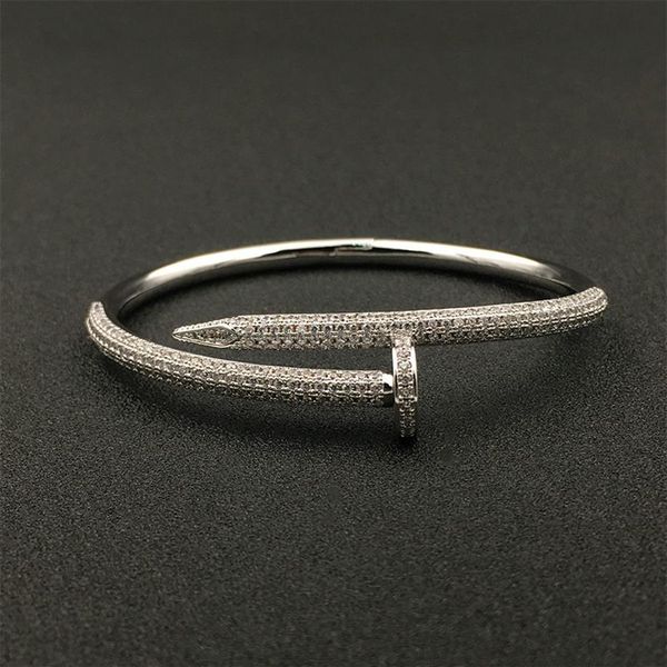 

full diamond bracelets women men 18k gold plated bangle bracelet jewelry for lover gift no box298j, Black