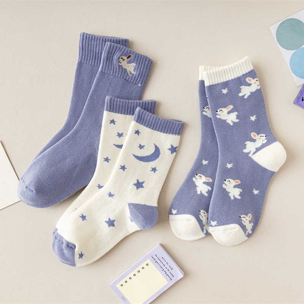 

socks hosiery women socks winter 2022 new fashion purple cute cartoon high quallity crew socks for women girls trendy embroidery winter warm, Black;white