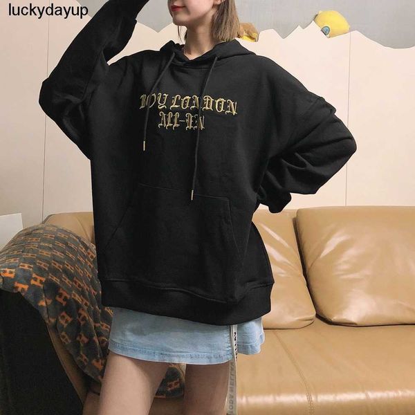 

new men's hoodies sweatshirts 22 designer winter men women's fashion boys embroidery casual long sleeve garden collar pullover cot, Black