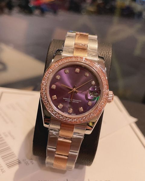 

womens luxury designer watches rose gold quartz movement lady fashion casual watch 31mm montre femmes, Slivery;golden