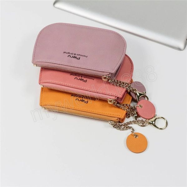 

multipurpose thin coin purse shell shaped women wallet with pendant keychain zipper card holder female bag designed handbag, Red;black