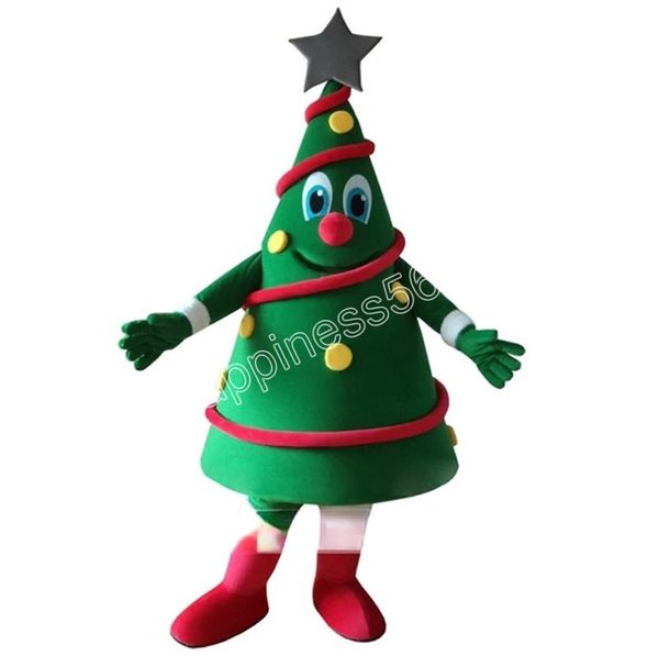 

performance christmas tree mascot costumes cartoon elk character dress suits carnival adults size christmas birthday party halloween outdoor, Red;yellow