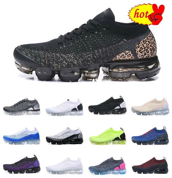 

running shoes classic vapores fly knit 1.0 2.0 casual shoes mens women triple black pure platinum dark grey chrome work gym racer blue