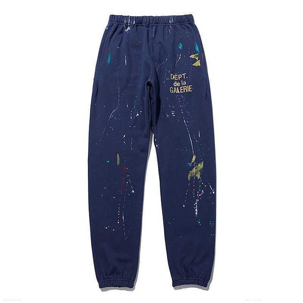 

galleries dept designer sweatpants sports pants 7216b painted flare sweat pant 2022 spring and autumn new ink splashing graffiti leisur 0eah, Black