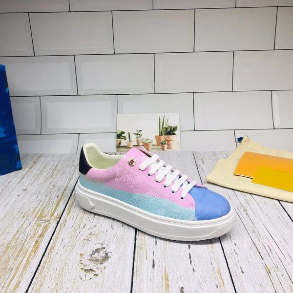 

fashion sneakers men women leather flats luxury designer trainers casual shoes tennis dress sneaker mkpi001 ahx, Black