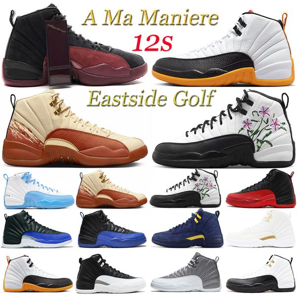 

floral 12 12s mens basketball shoes eastside golf black taxi stealth flu game men sport women sneakers trainers