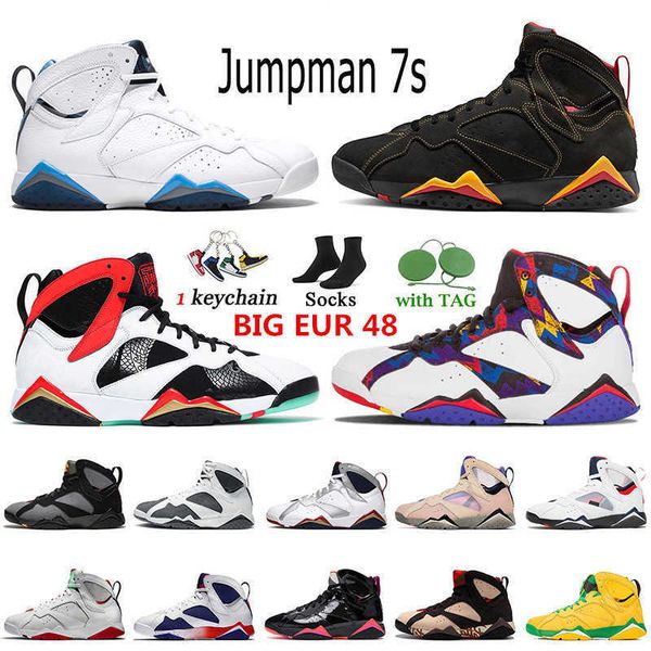 

basketball shoes casual big eur 48 jumpman 7 athletic sport for women mens sapphire 7s citrus french blue z mist tinker alternate bordeaux j, Black