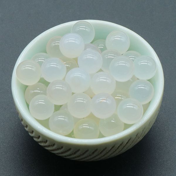 

natural 8mm white agate non-porous-ball round loose gemstone crystal ball diy non-porous stone beads ball, Black