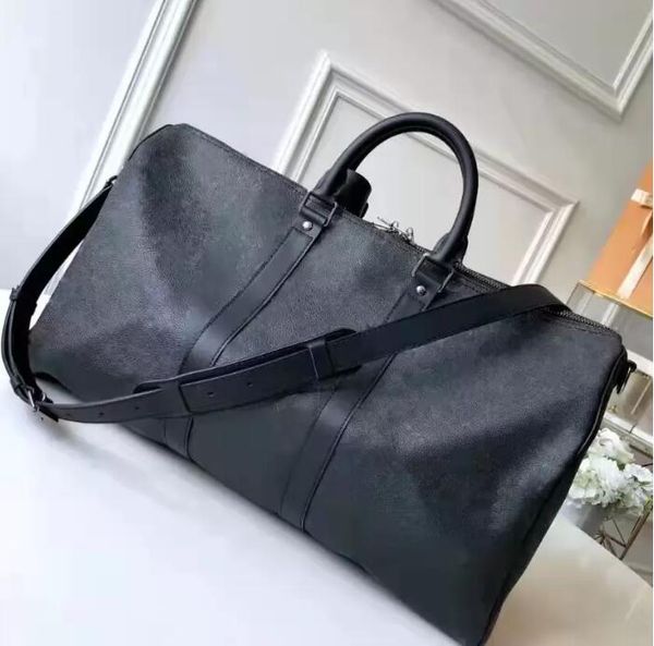 

designers duffel bags 45cm 50cm 55cm luxury large capacity travel sale high women men genuine leather shoulder fashion bag carry rivets with