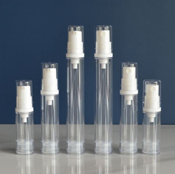 

200pcs as sample travel vacuum bottle emulsion cosmetic bottle skin care empty 5ml 10ml 15ml bottles