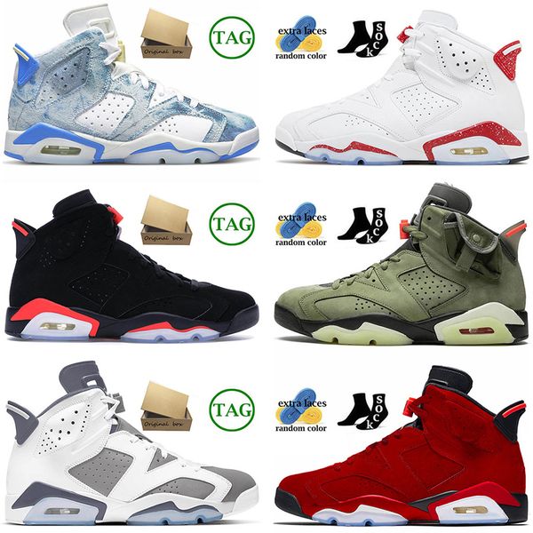 

jumpman 6 6s iv mens womens basketball shoes 2023 with box trainers cool grey toro cactus jack travis georgetcown scotts red oreo black infr
