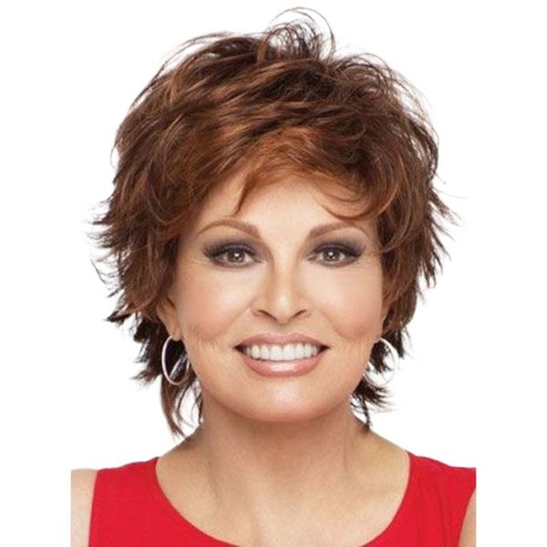 

fashion short natural wave fashion brown pixie women's hair wigs for daily life, Black