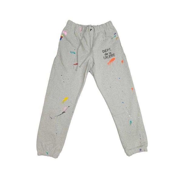

men's pants galleries dept designer sweatpants sports 7216b painted flare sweat pant ink splashing hand-painted graffiti high street lo, Black