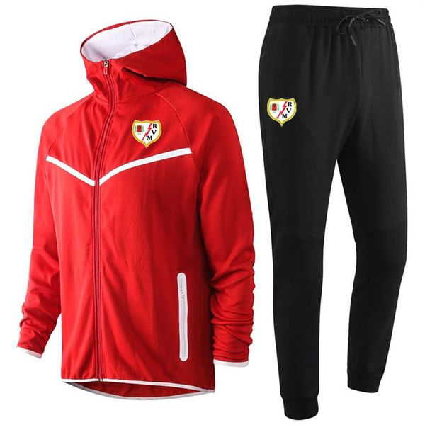 

2020 rayo vallecano soccer hoodie sweatshirt tracksuit sets winter mens casual sports hooded training sportswear suit jacket runni321r, Black;blue
