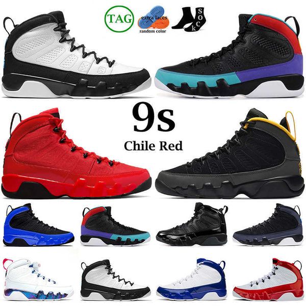 

basketball shoes mens trainers sports sneakers university gold chile red racer blue unc bred statue 2022 men 9s jumpman 9 change the world, Black