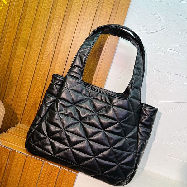 

women bucket bag women vegetable basket handbag purse genuine leather triangle sign fashion letters gold hardware rhombic pattern lady tote