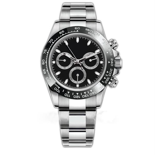 

men business 2813 automatic watch cosmic basel black and white ceramic bezel 316l folding clasp 116500 waterproof mens watch308r, Slivery;brown