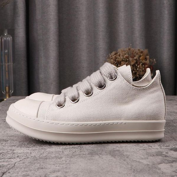 

men's shoes casual canvas shoes sneakers male sneaker rick pink jumbo shoeslace with box women's owens size 34-48 lace-up prws, Black