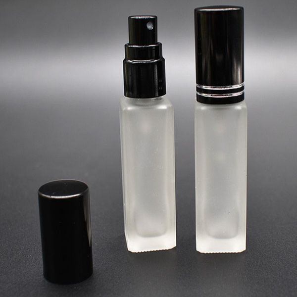 

100pcs 10ml frosted glass spray perfume sample lotion press bottle fine mist square empty bottle