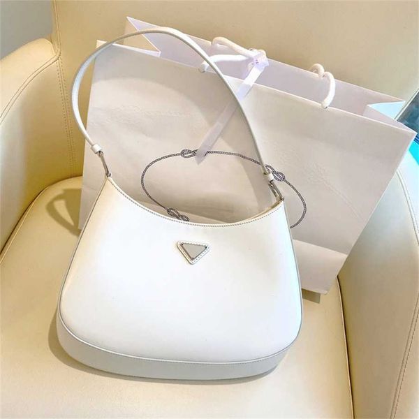 

purse 2023 new bag white hobo underarm leather women's advanced sense sling one shoulder medieval half moon outletmnsu