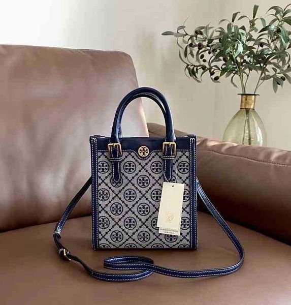 

leather torysburchs designer bags luxury fashion 2022 women's versatile bag small tote embroidered canvas cello spectrum