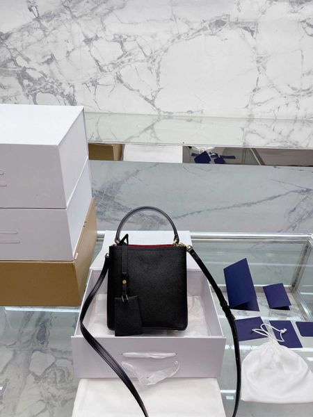 

black leather bucket bags luxury designer bag women handbag wallet shoulder bag cross body tote purse winter 2022 fashion messenger