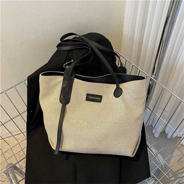 

messenger bags canvas women 2022 new cloth shoulder large capacity tote bag for college students