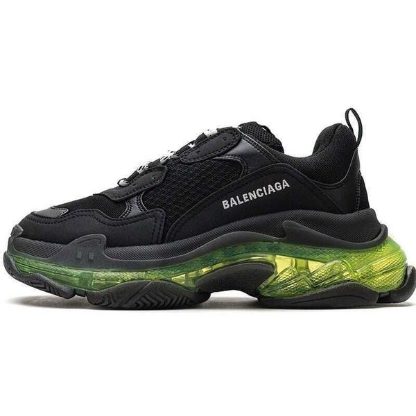 

balencigas shoes sports designer balencigass shoes paris dad stars' same thin thick bottom air cushion sneakers crystal transparent run