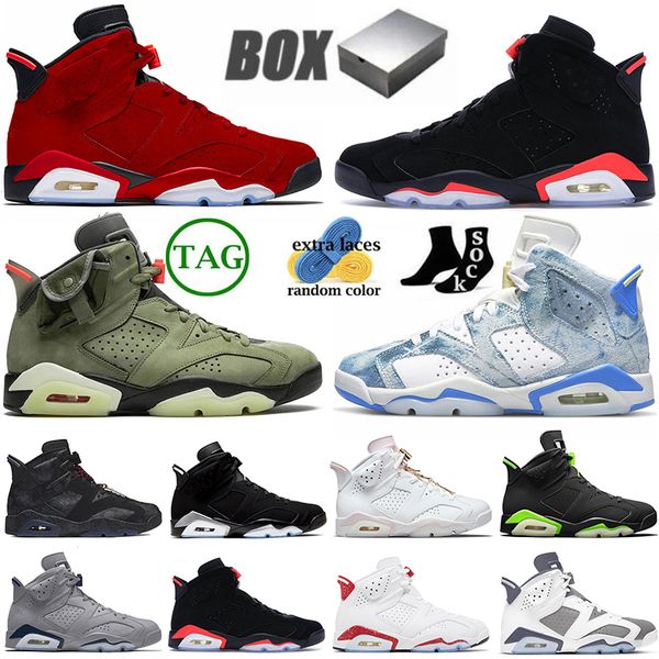 

new fashion 6 6s jumpman jorden basketball shoes travis cactus jack scotts georgetown unc white toro washed denim women mens trainers jorden