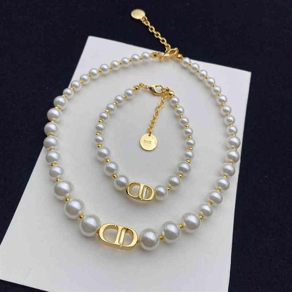 

2022 new fashion designer jewelry necklace pearl bracelet female cool wind jewelry clavicle chain264u, Silver