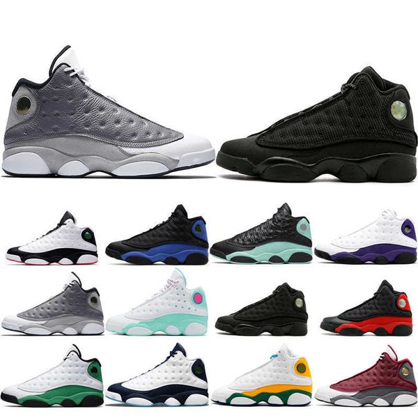 

13s man basketball shoes grey aurora green black cat bred chicago court purple flint he got game hyper royal lucky playground colors
