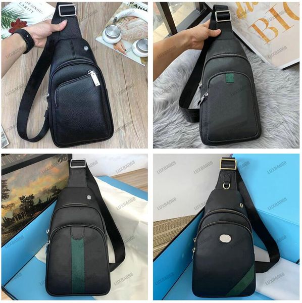 

men's designer chest sling bag trend chest bags luxurys leather backpack ophidia slingbag embossed logo green red web crossbody