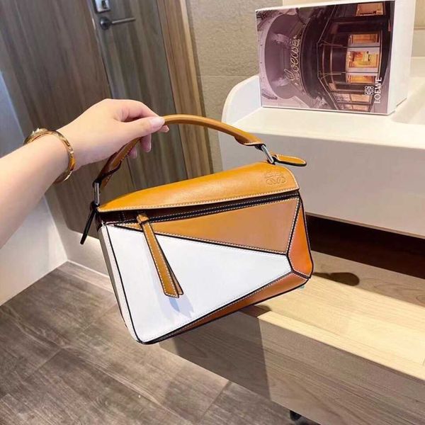 

women's bag puzzle roe handbags we color matching geometric large capacity single shoulder messenger niche genuine leather
