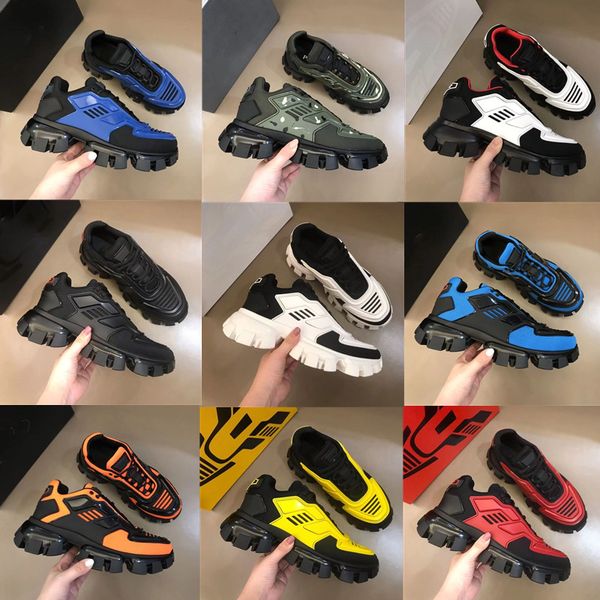 

2022 designer men women casual shoes sneakers cloudburst anti-slip abrasion resistant leather heightened mecha pops running shoes, Black