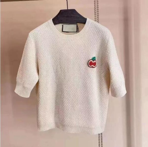 

designer double 22gg women's knits & tees sweater full logo letter printing fashion short-sleeved t-shirt, White